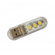 Світлодіодна лампа USB 1,5Вт 3 LED SMD 5730 для ноутбука/повер бенка