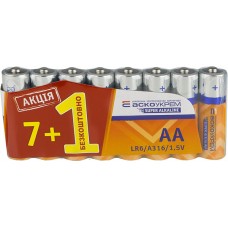 Батарейка лужна AА.LR6. (shrink 7+1)