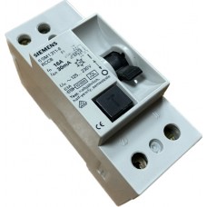 Автоматичний вимикач із диференційним струмом Siemens 5SM1311-6, 2П тип A, In: 16 A, 30 mA, Un AC: 230 V