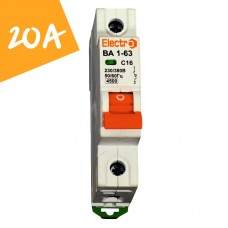 Автоматический выключатель ВА1-63  1 полюс  20А  4,5 кА (х-ка С)