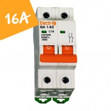 Автоматичний вимикач ВА1-63 2 полюси 16А 4,5 кА (х-ка С)