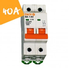 Автоматичний вимикач ВА1-63 2 полюси 40А 4,5 кА (х-ка С)