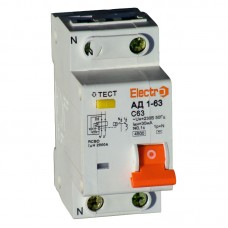 Автоматичний вимикач диференціального струму АД1-63, 63А, 30мА, 1П+Н (4,5 кА) 