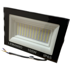 Прожектор LED 100w 6500K IP65 5600LM LEMANSO "Нептун" чорний/LMP72-100