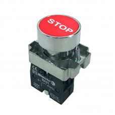 Кнопка натискна PB2-ВА4342 (червона), з маркуванням "STOP", NC