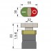 Кнопка натискна PB2-LA32HDN-11 з LED підсвічуванням (червона/зелена) NO+NC