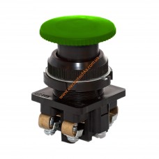КЕ-021 зелений кнопковий вимикач (виконання 1...5) грибок без фіксації